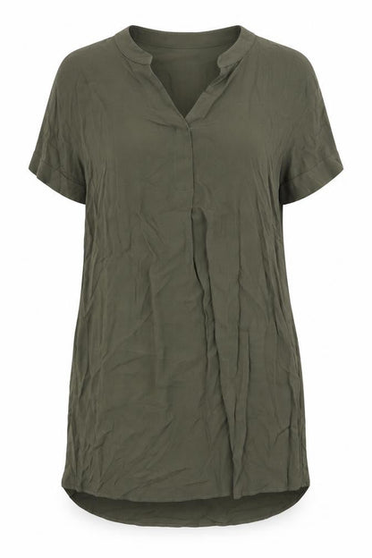 H&M Womens Green Viscose Shift Size 10 V-Neck Pullover