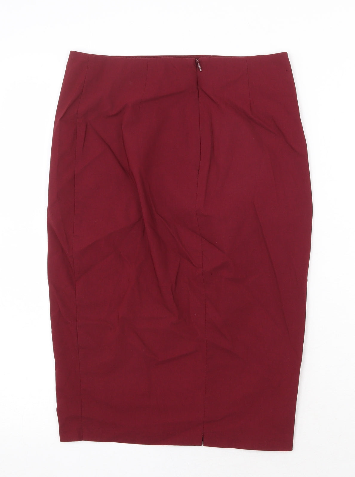 ASOS Womens Red Viscose Straight & Pencil Skirt Size 21 in Zip