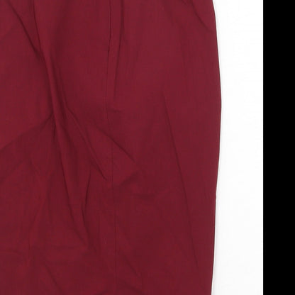 ASOS Womens Red Viscose Straight & Pencil Skirt Size 21 in Zip