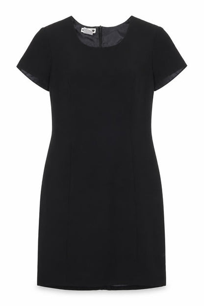 Worthington Industries Womens Black Polyester Shift Size 10 Round Neck Zip