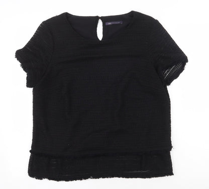 Womens UK Size 12 Marks and Spencer Black Basic T-Shirt