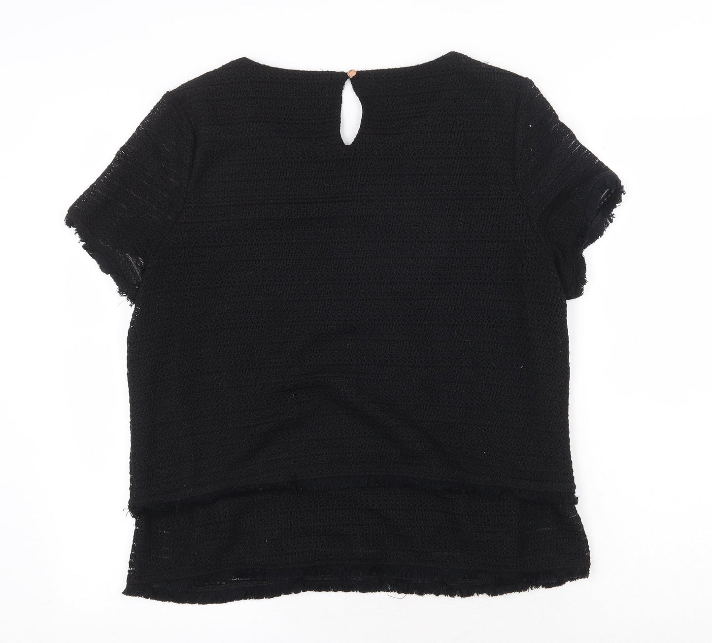 Womens UK Size 12 Marks and Spencer Black Basic T-Shirt