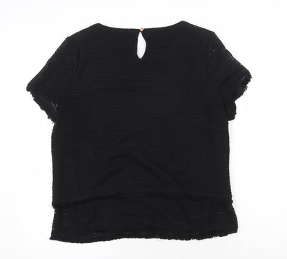 Womens UK Size 12 Marks and Spencer Black Basic T-Shirt