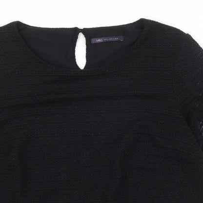 Womens UK Size 12 Marks and Spencer Black Basic T-Shirt