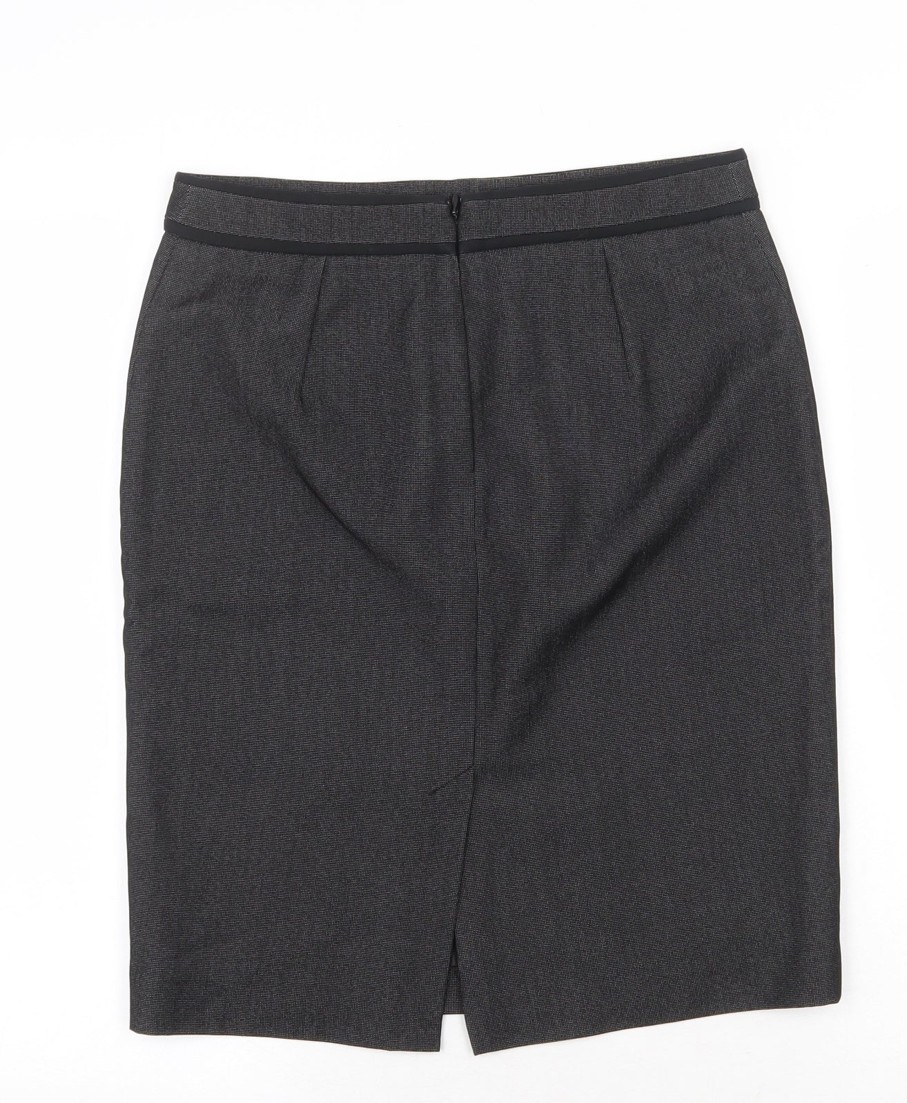 MNG Womens Grey Polyester Straight & Pencil Skirt Size 10 Zip