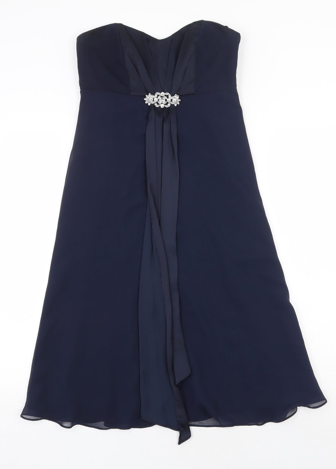 Debut Womens Blue Polyester A-Line Size 8 Sweetheart Zip
