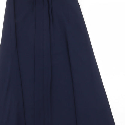 Debut Womens Blue Polyester A-Line Size 8 Sweetheart Zip