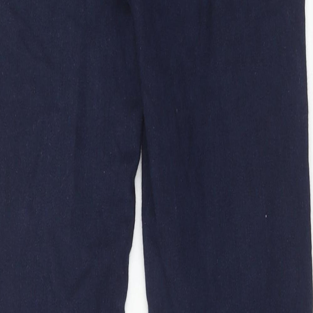 Marks and Spencer Girls Blue Cotton Skinny Jeans Size 10-11 Years Regular Button