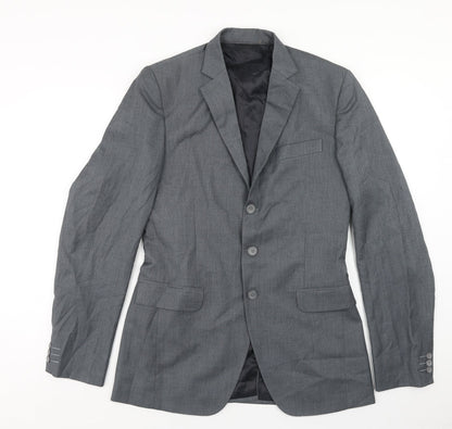 Mens UK Size 36 Preworn Regular Grey Suit Jacket