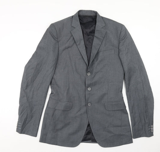 Mens UK Size 36 Preworn Regular Grey Suit Jacket