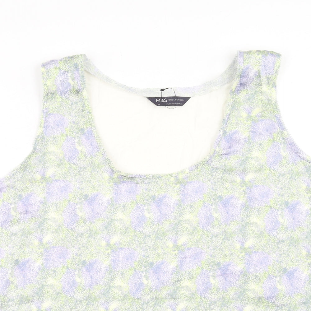 Womens UK Size 18 Marks and Spencer Multicoloured Basic Blouse