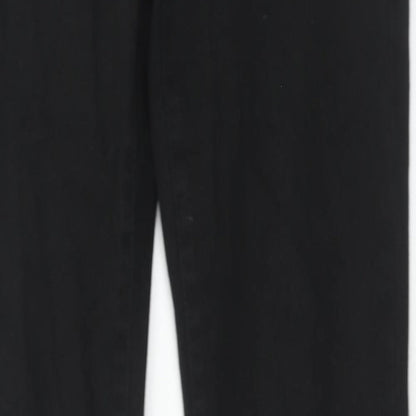 Uniqlo Womens Black Cotton Skinny Jeans Size 28 in L33 in Regular Button