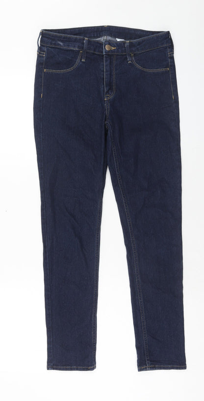 Womens UK Size 27 in H&M Regular Fit Skinny Blue Jeans
