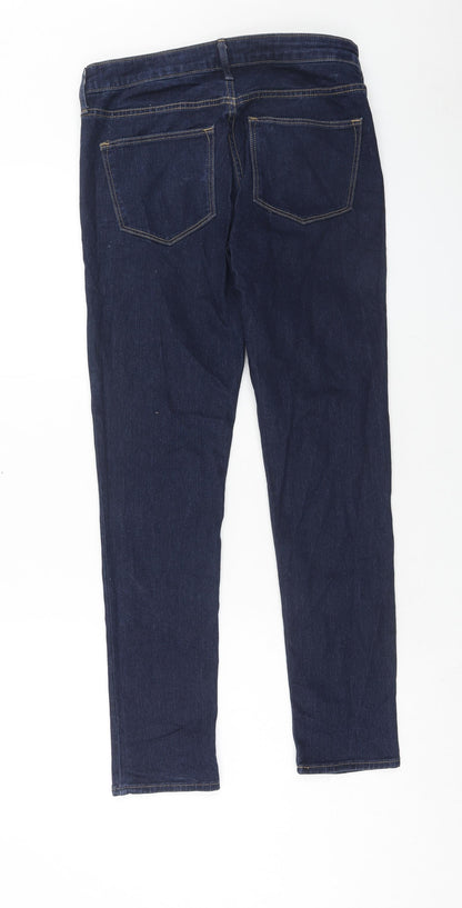 Womens UK Size 27 in H&M Regular Fit Skinny Blue Jeans