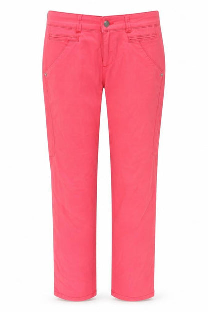 Comma Womens Pink Cotton Straight Jeans Size 10 Regular Zip