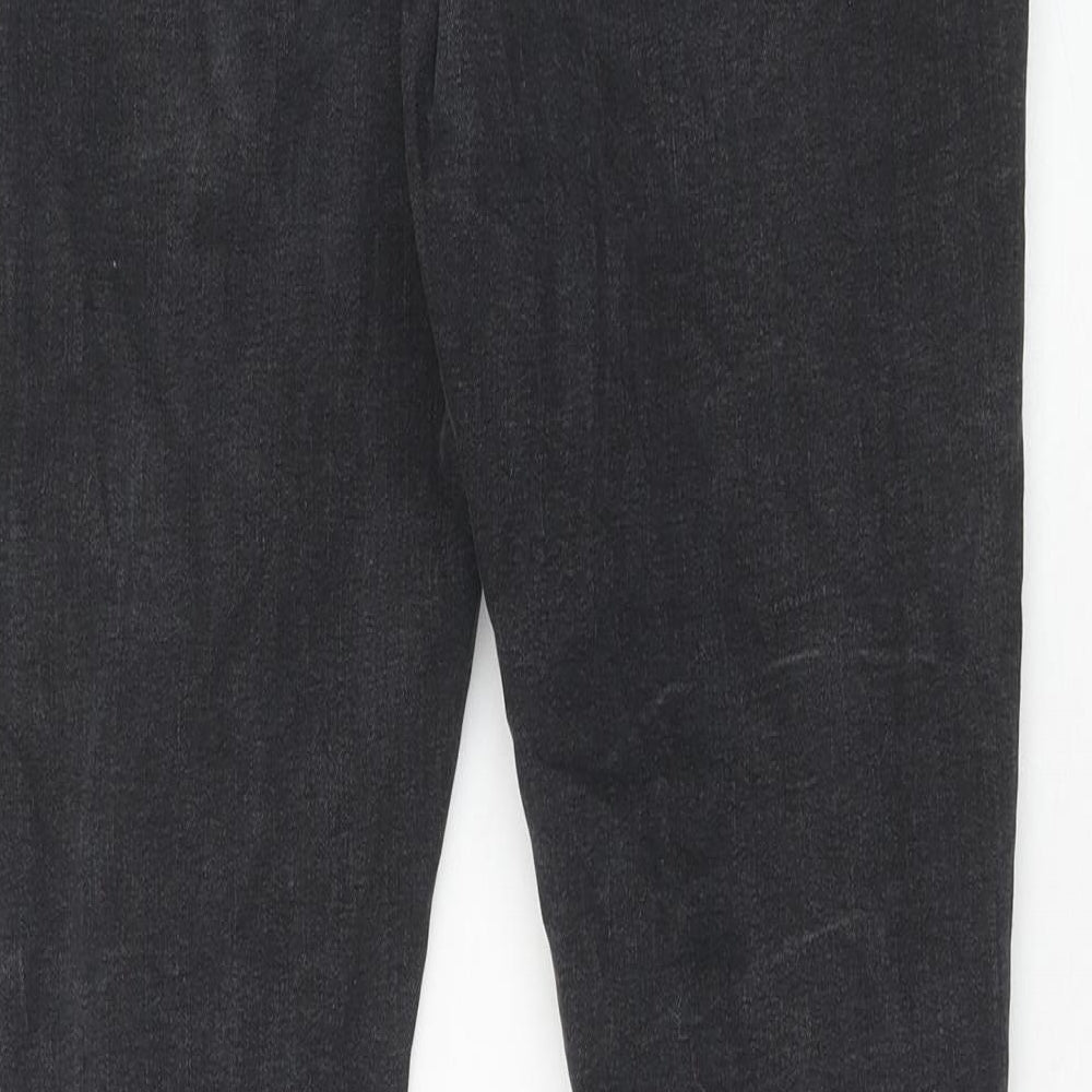 Denim & Co. Womens Black Cotton Skinny Jeans Size 12 Regular Zip