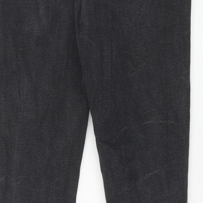 Denim & Co. Womens Black Cotton Skinny Jeans Size 12 Regular Zip