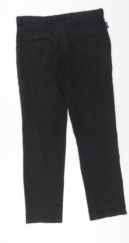 Womens UK Size 14 Moose Regular Fit Dress Pants Black Trousers