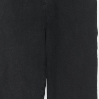 Womens UK Size 14 Moose Regular Fit Dress Pants Black Trousers