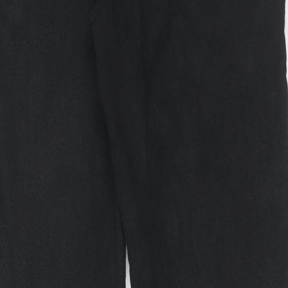 Womens UK Size 14 Moose Regular Fit Dress Pants Black Trousers