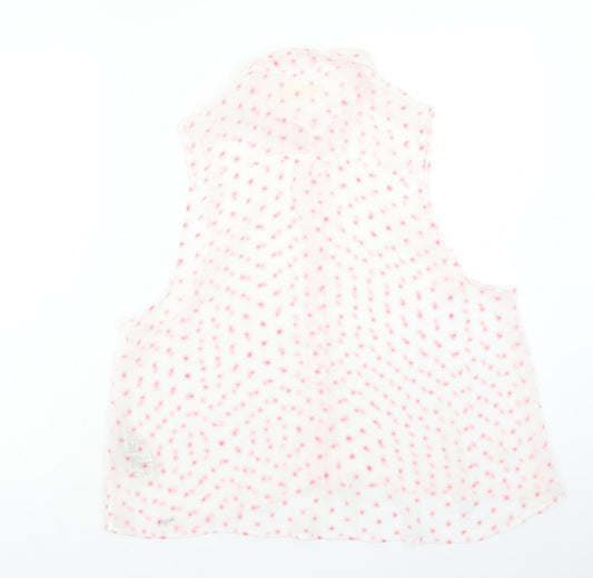 Womens UK Size M Hollister Pink Basic Button-Up
