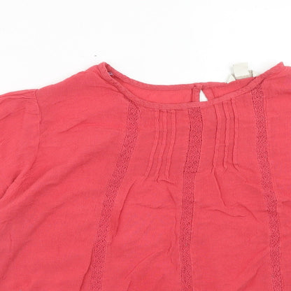 Womens UK Size 22 Monsoon Pink Cropped T-Shirt