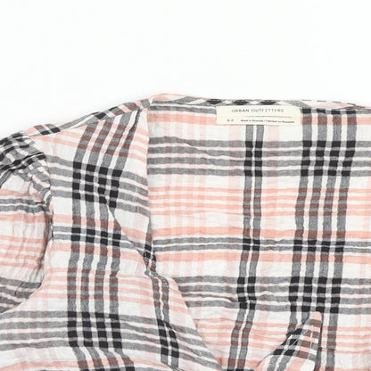 Womens UK Size S Urban Outfitters Pink Cropped Blouse