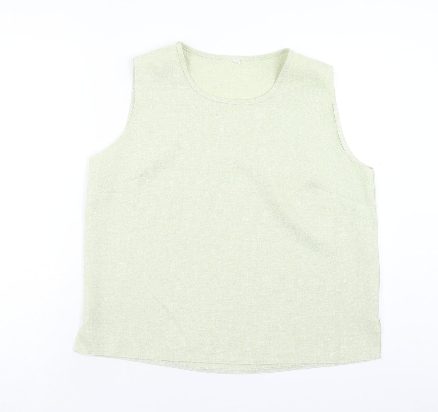 Womens UK Size M Preworn Green Basic Tank