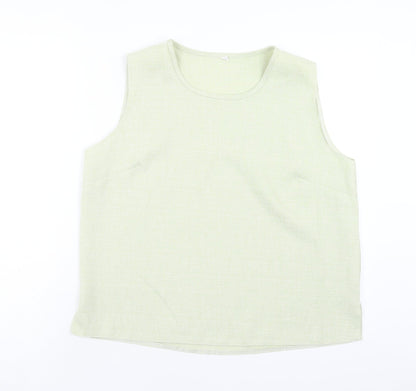 Womens UK Size M Preworn Green Basic Tank