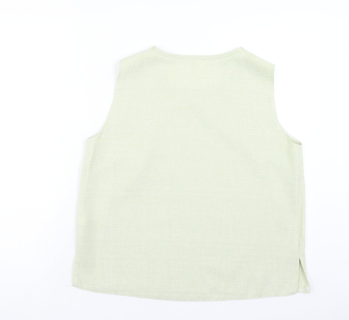 Womens UK Size M Preworn Green Basic Tank