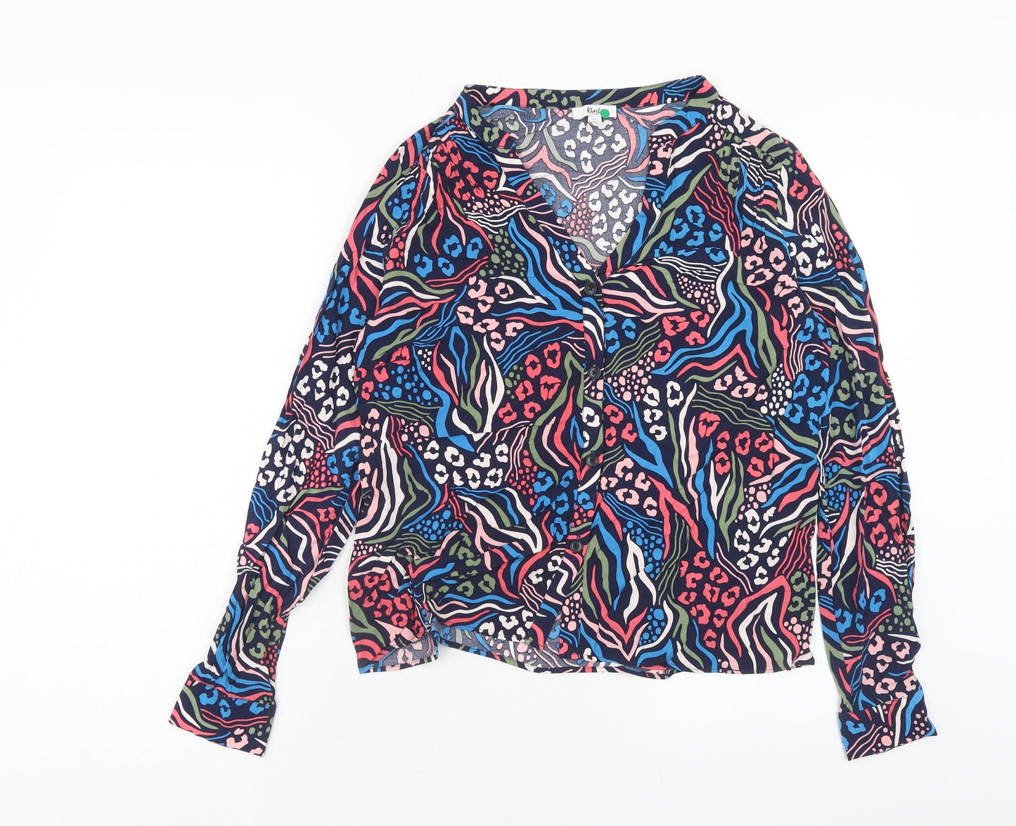Womens UK Size 10 Khost Multicoloured Basic Blouse