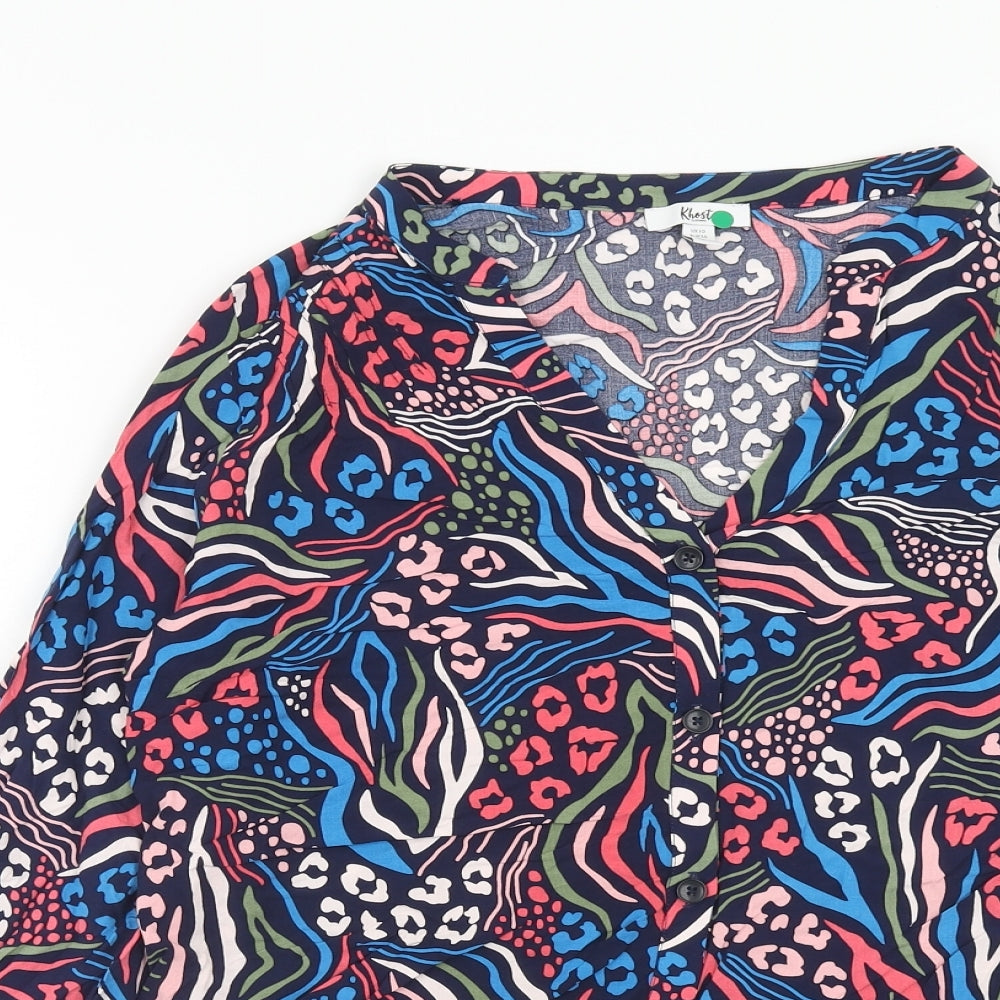 Womens UK Size 10 Khost Multicoloured Basic Blouse