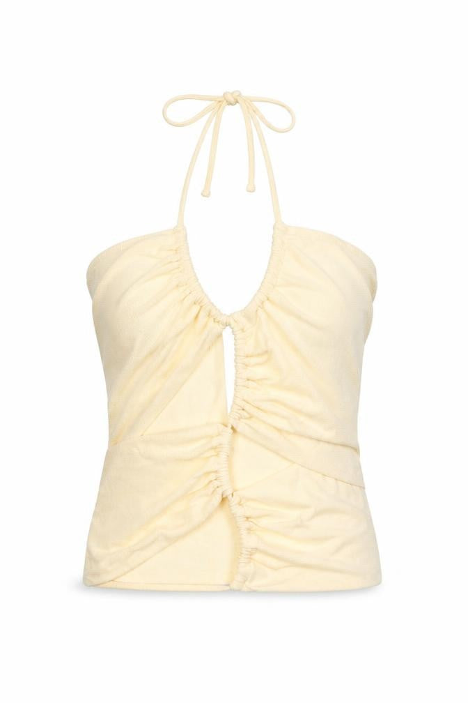 Womens UK Size M Zara Beige Basic Tank