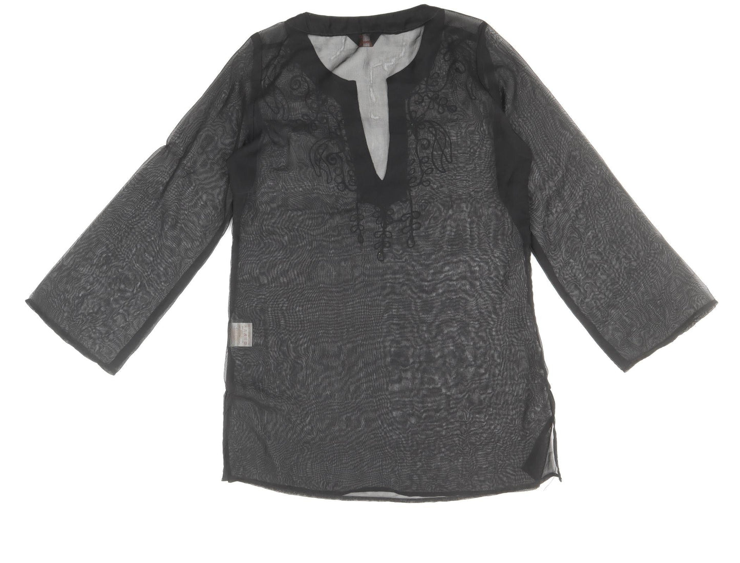 Atmosphere Womens Black Polyester Shift Size 10 V-Neck Pullover - Beach Cover up