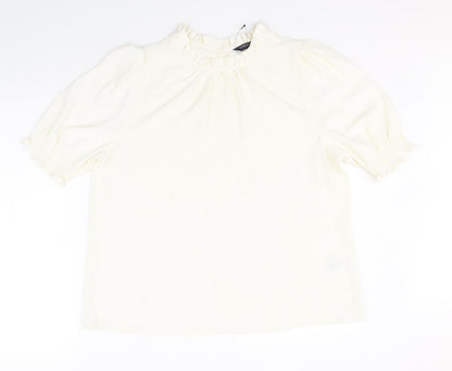 Womens UK Size 16 Marks and Spencer Ivory Basic Blouse