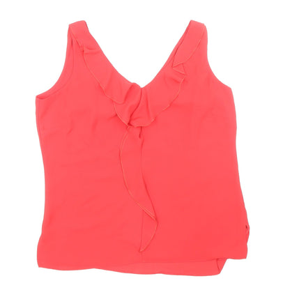 Womens UK Size 10 Wallis Red Basic Blouse