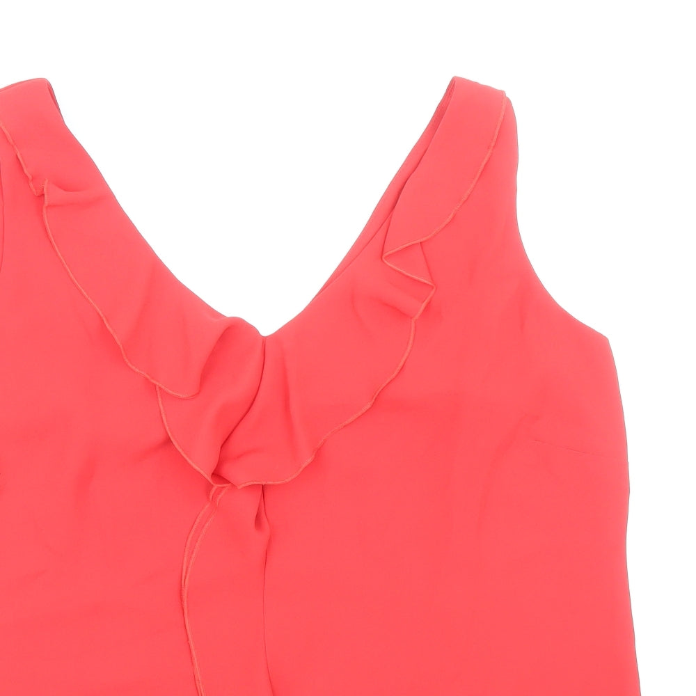 Womens UK Size 10 Wallis Red Basic Blouse