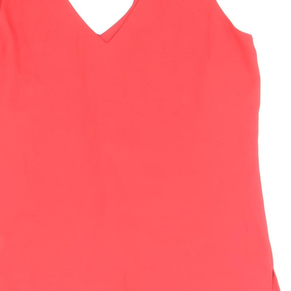 Womens UK Size 10 Wallis Red Basic Blouse