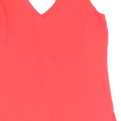Womens UK Size 10 Wallis Red Basic Blouse