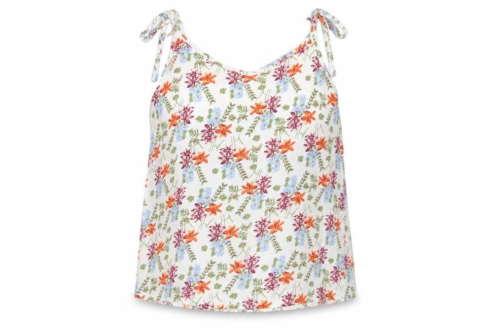 Womens UK Size 10 Papaya White Basic Tank