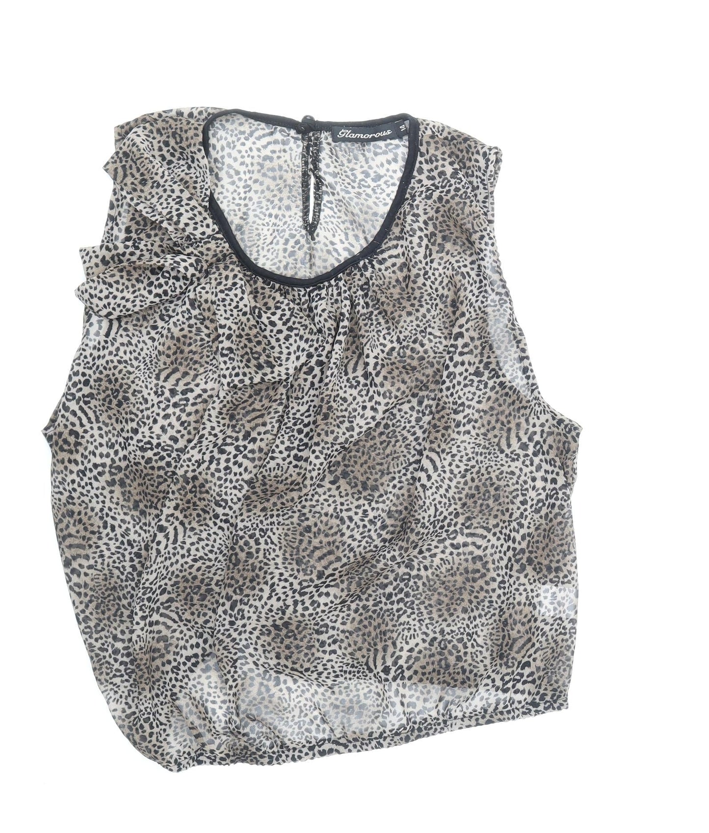 Womens UK Size 14 Glamourous Brown Basic Blouse