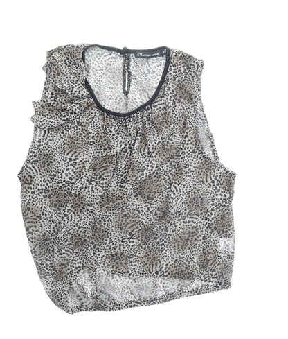 Womens UK Size 14 Glamourous Brown Basic Blouse