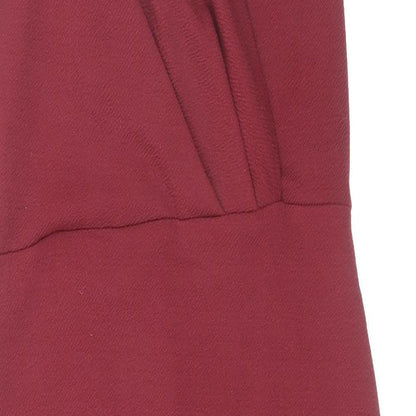 Boohoo Womens Red Polyester Sheath Size 10 V-Neck Pullover