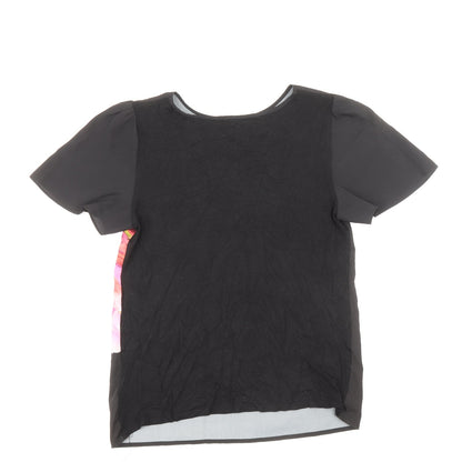 Womens UK Size S Oasis Black Basic T-Shirt