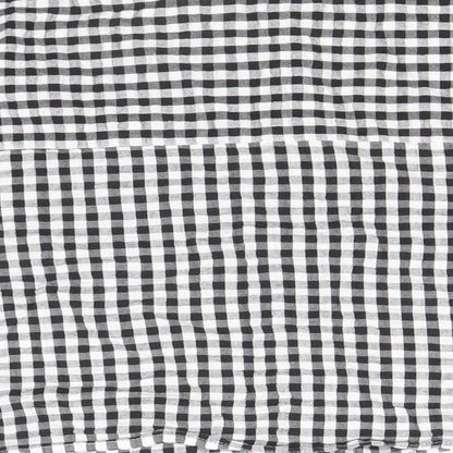 Womens UK Size 6 Topshop Black Cropped Button-Up