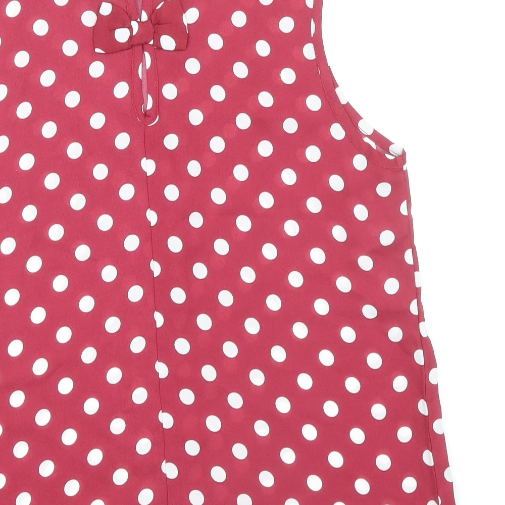 Womens UK Size 8 New Look Pink Basic Tank