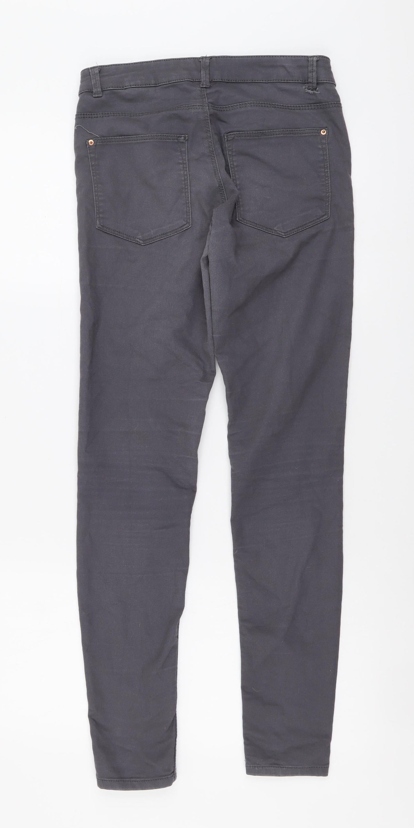 Womens UK Size S H&M Regular Fit Skinny Grey Jeans