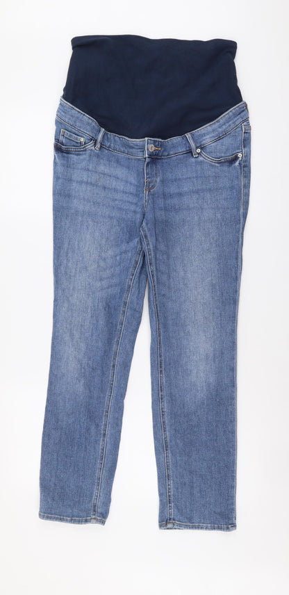 &Denim Womens Blue Cotton Straight Jeans Size M L27 in Regular Button