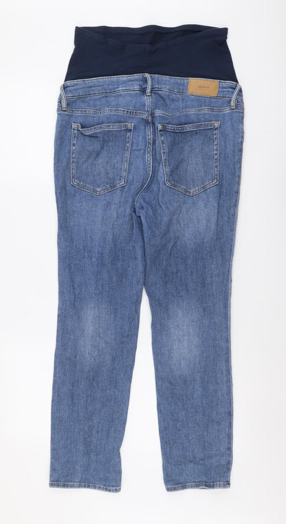 &Denim Womens Blue Cotton Straight Jeans Size M L27 in Regular Button