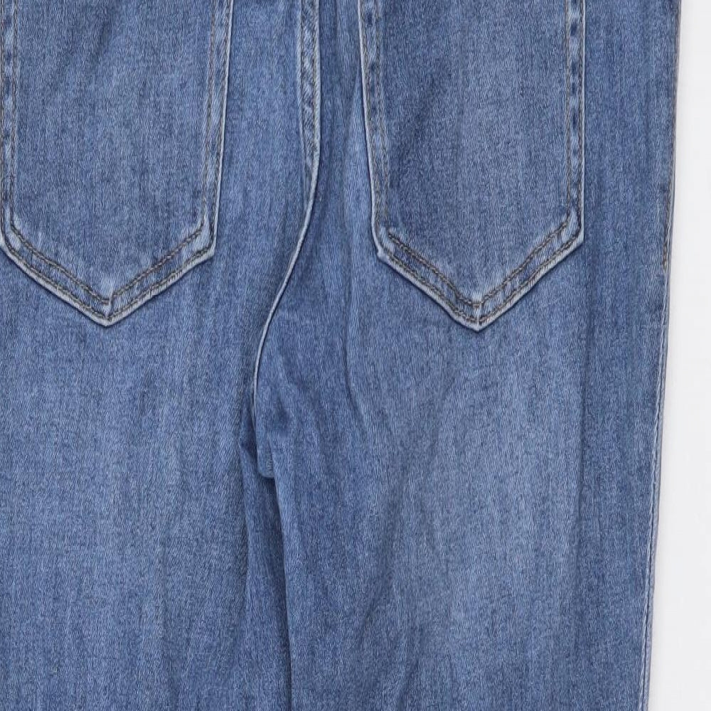 &Denim Womens Blue Cotton Straight Jeans Size M L27 in Regular Button